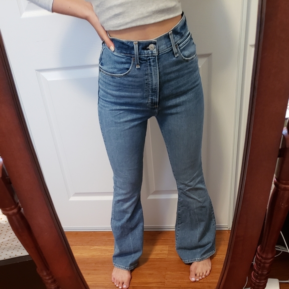 ultra high rise vintage flare jeans 